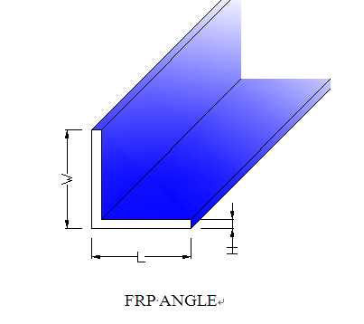 Fiberglass Pultruded FRP Angle with High Strength Smooth Surface ISO9001 1