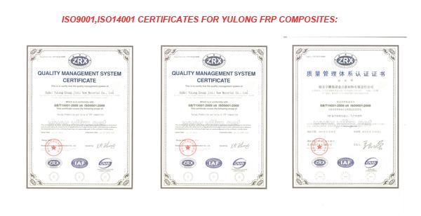 Fiber glass Pultrusion FRP GRP Beam Anti - Acid Anti - Alkali ISO9001 / ISO14001 3