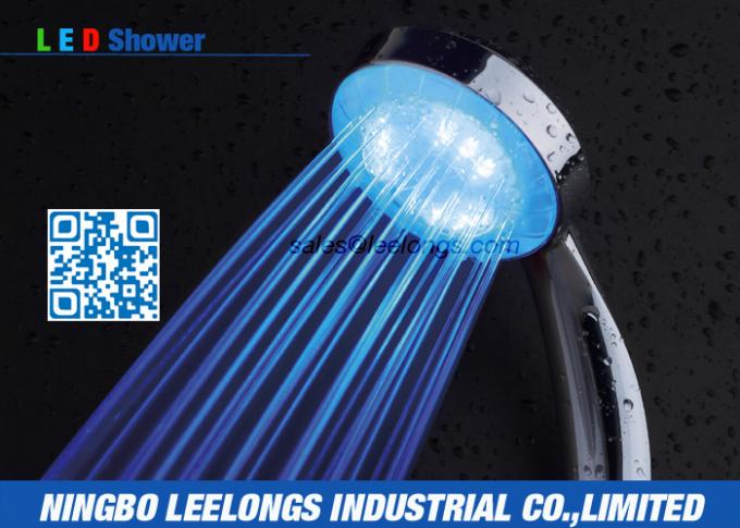 Commercial Rainforest LED Rain Shower Head Temperature Controlled Bubble Faucet 0