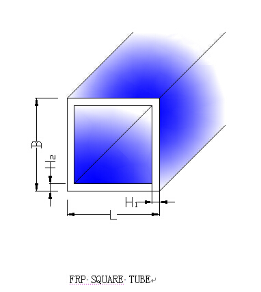 Heat - resistant Epoxy Resin Fiber Glass FRP Square Tube 100*100*8mm 1