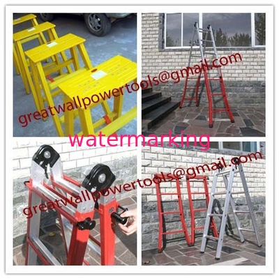 low price straight ladder,new type FRP Square Tube A-Shape insulated ladders