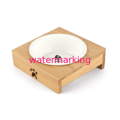  				Wholesale Pet Feeder Wooden Ceramic Dog Bowls with Stand 	        