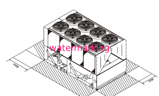 High Performance Chilled Water Heat Pump Condenser Unit 380V 50Hz